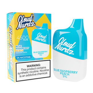Cloud Nurdz (2.5 %) 4500 Puff Disposable - Blue Raspberry Peach 2.5%