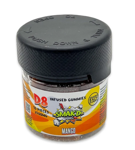 SMAK'D Delta 8 Infused gummies- Mango