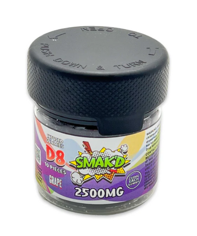 SMAK'D Delta 8 Infused gummies- Grape