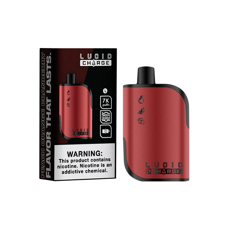 LUCID CHARGE - Peach Orange Cranberry 7000 Puffs