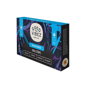 Good Vibez Oral Strips - Blue Razz 25MG (10 Count) – Vaporized LLC