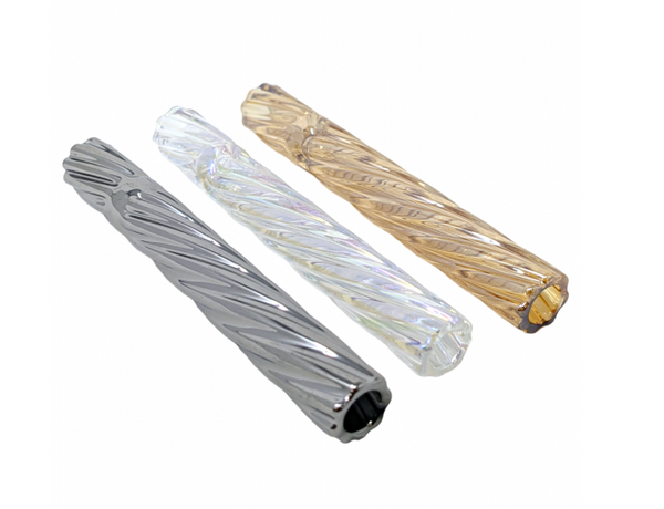 Glass Chillum - IDGAF - Chillum Spiral Metallic - Vaporized LLC