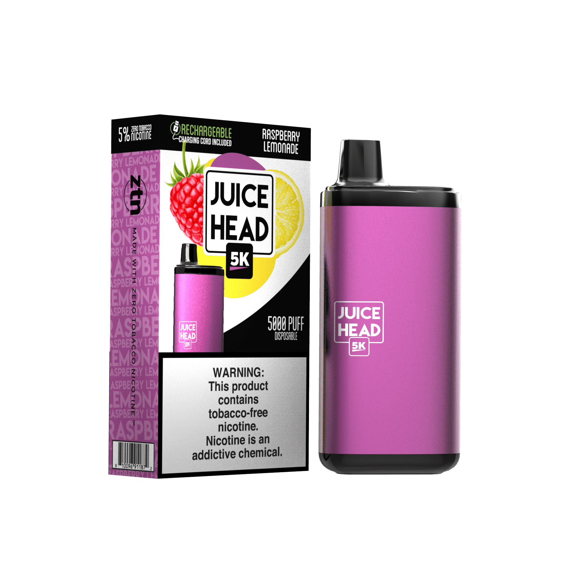 Disposable - Juice Head 5000 puff Raspberry Lemonade