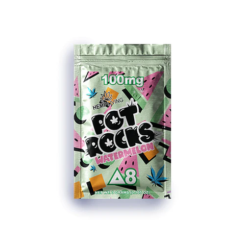 Hemp Living - Pot Rocks - Watermelon 100mg Delta 8