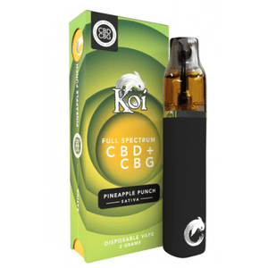 Koi CBD Disposable - Pineapple Punch - Full Spectrum CBD + CBG Disposable Vape Bar 2000mg