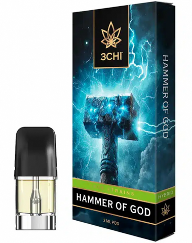3CHI - Hammer of God – True Strains – 2ml Vape Pod(No Battery)