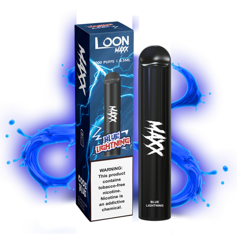 LOON MAX+ (2000 Puff) Zero Nicotine Disposable- Blue Lightning 0%