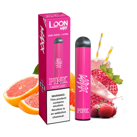 LOON MAX+ (2000 Puff) Zero Nicotine Disposable- Pink 0%