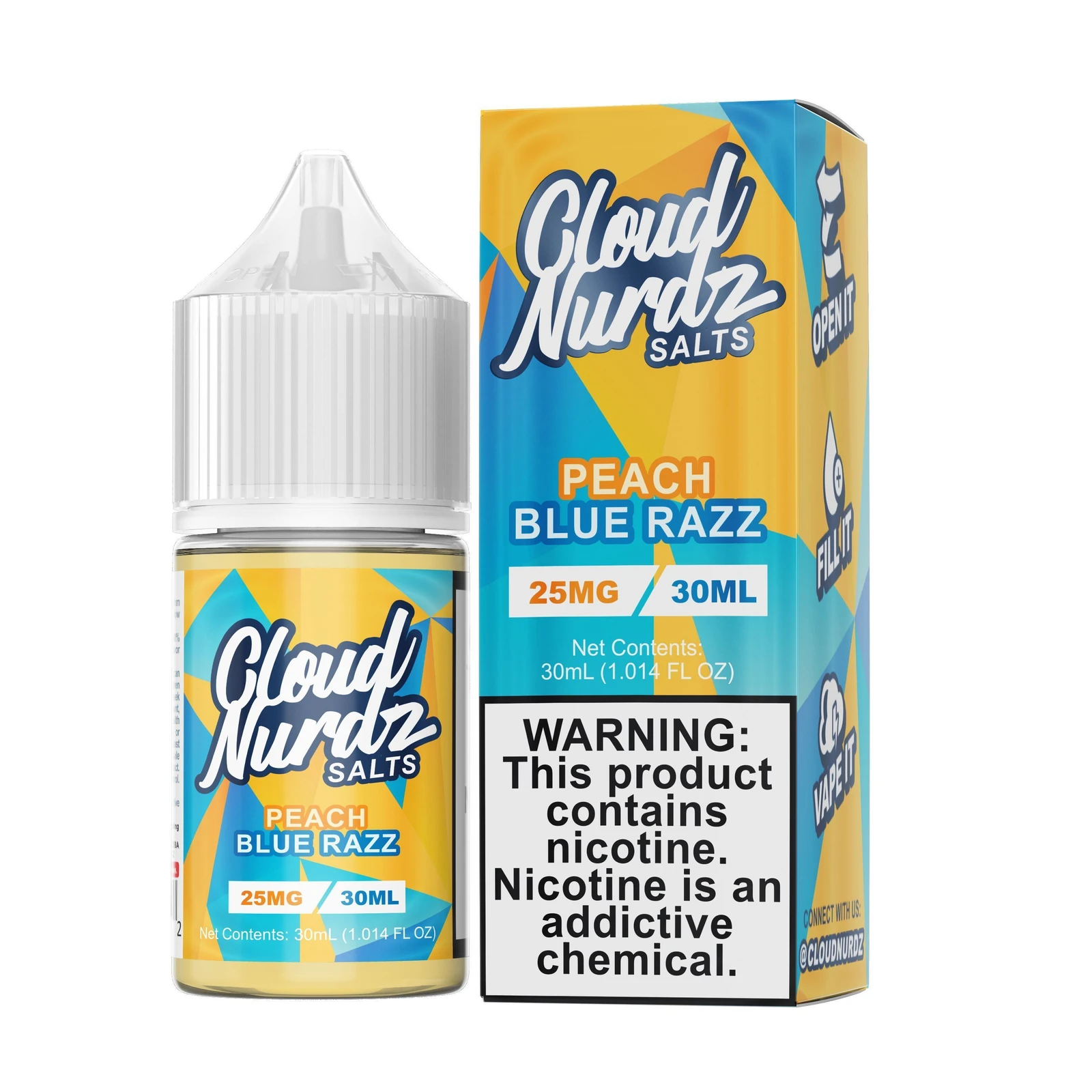 Cloud Nurdz Salt - Peach Blue Razz 50mg